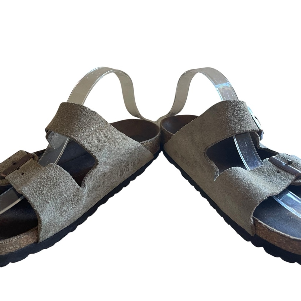 Birkenstock Arizona sandals in a taupe or beige suede leather size 5-5.5 or 36 - Picture 6 of 15